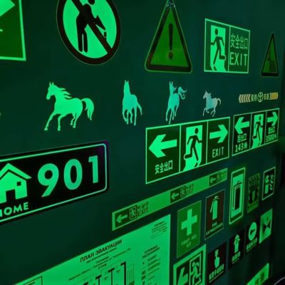 Emergency Exit Instructions photoluminescent vinyl for Safety Marking Signage