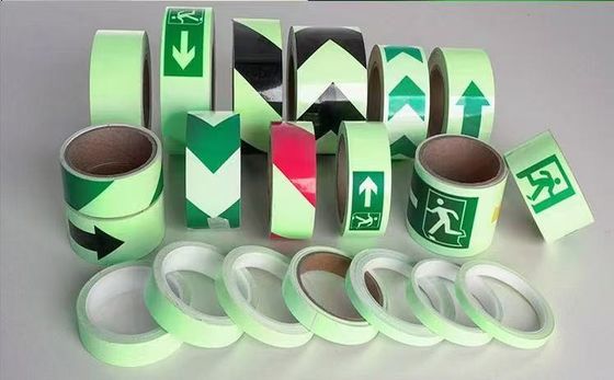 Temperature Range -40 To 80 photoluminescent vinyl Stickers with Yellow Green/green color