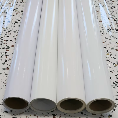 カーラップホワイト光沢のあるグレー接着剤バブルフリー自己粘着ビニールステッカー100mic/140gsm