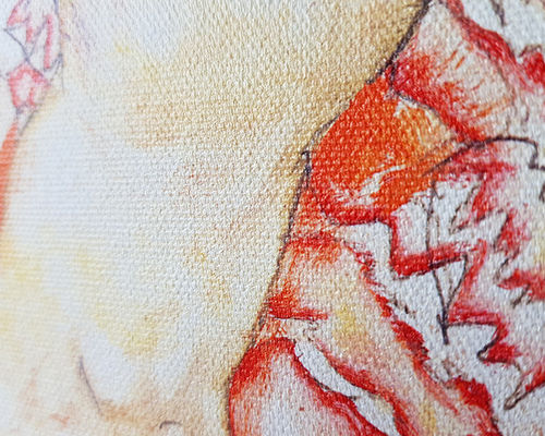 エコ溶剤印刷可能綿 100% キャンバス 380 グラム白/黄色の空白のキャンバスアート絵画用